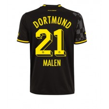 Borussia Dortmund Donyell Malen #21 Bortatröja 2022-23 Korta ärmar